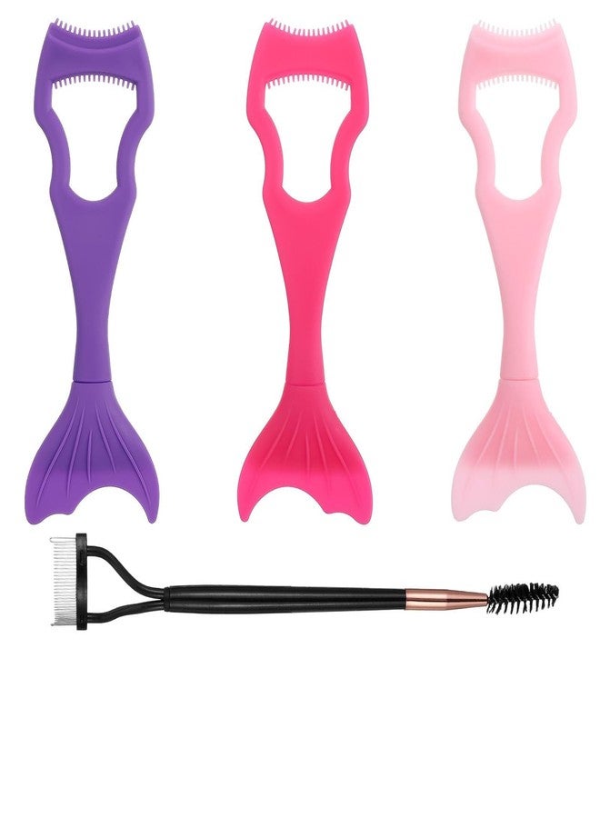 Elegaperma Mascara Guard for Eyelashes,3 Pcs Mascara Shield Guard with 2 in 1 Eyelash Comb Separator,Reusable Makeup Tool Set,Make Natural Eyelook,Beginners Friendly for Women(Pink+Black) - Image 1